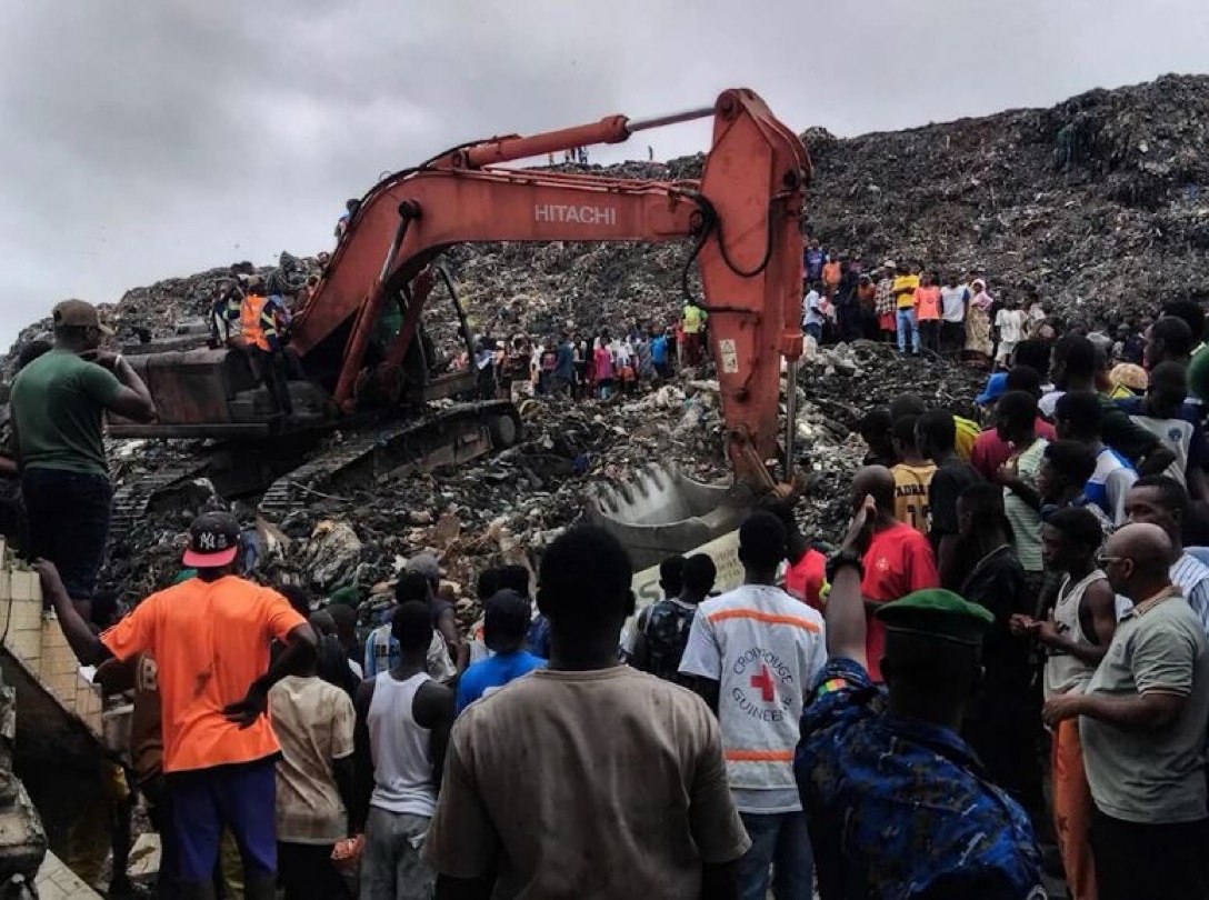 Rescuers Search Debris After Guinea Landfill Landslide Kills 30
